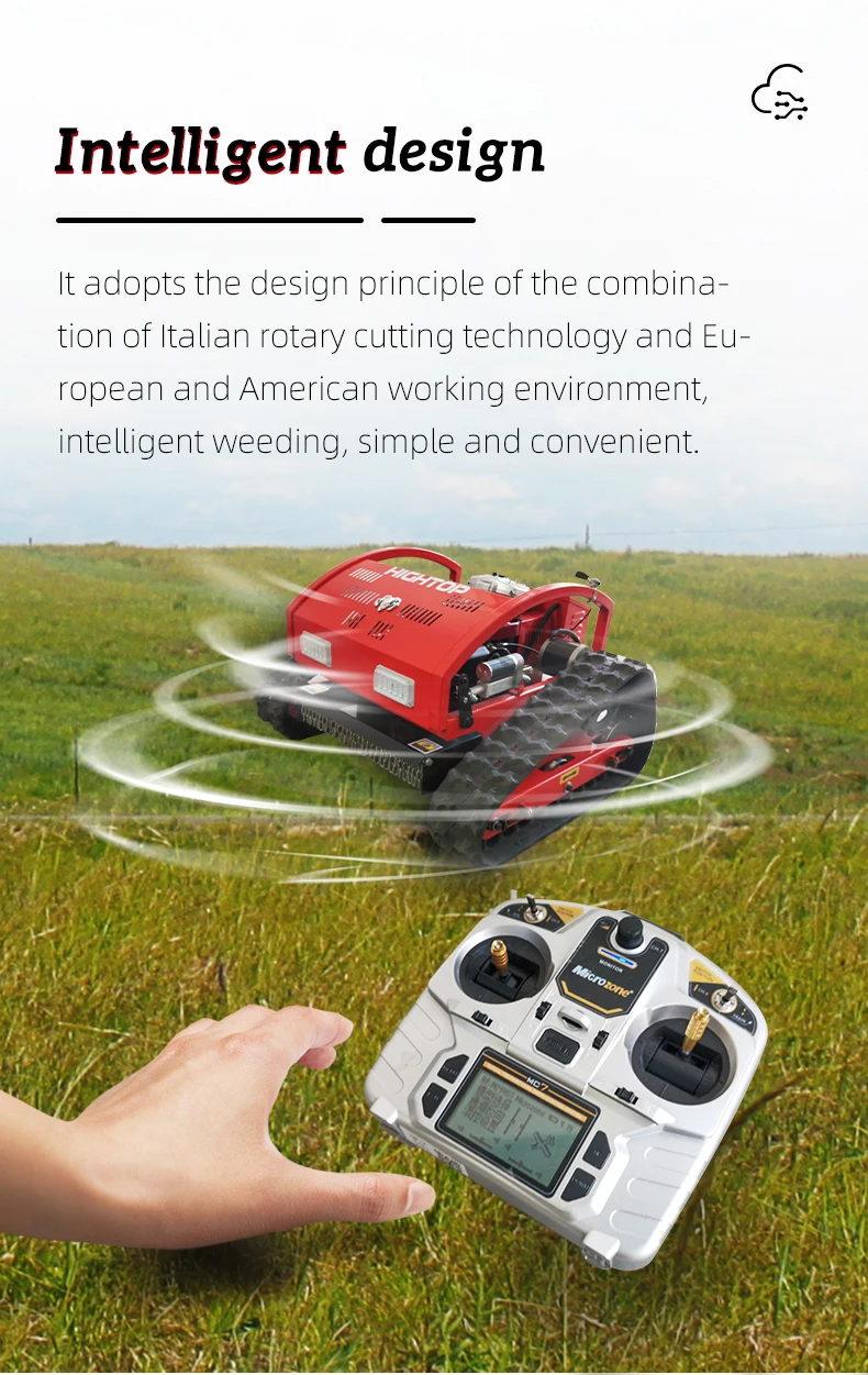 Epa Euro5 Engine Remote Controlled Mower Robot Wheeled Lawn Mower For 