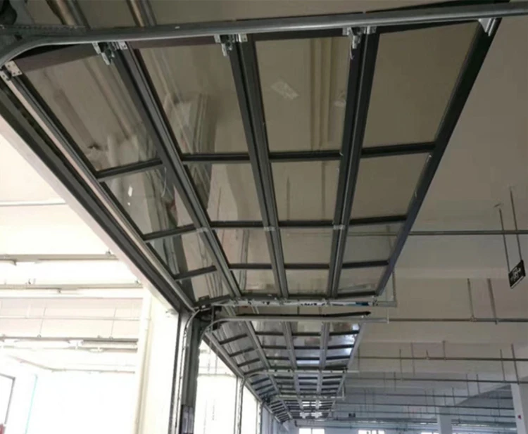 9x8 9x7 16x7 Modern Sectional Overhead Full View Aluminum Tempered