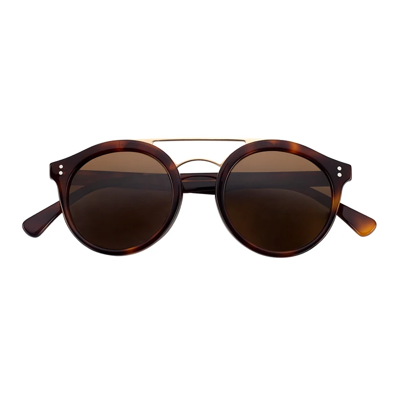 High Quality Custom Acetate Polarized Sunglasses with Double Bridge Transparent Frame and TAC Lenses