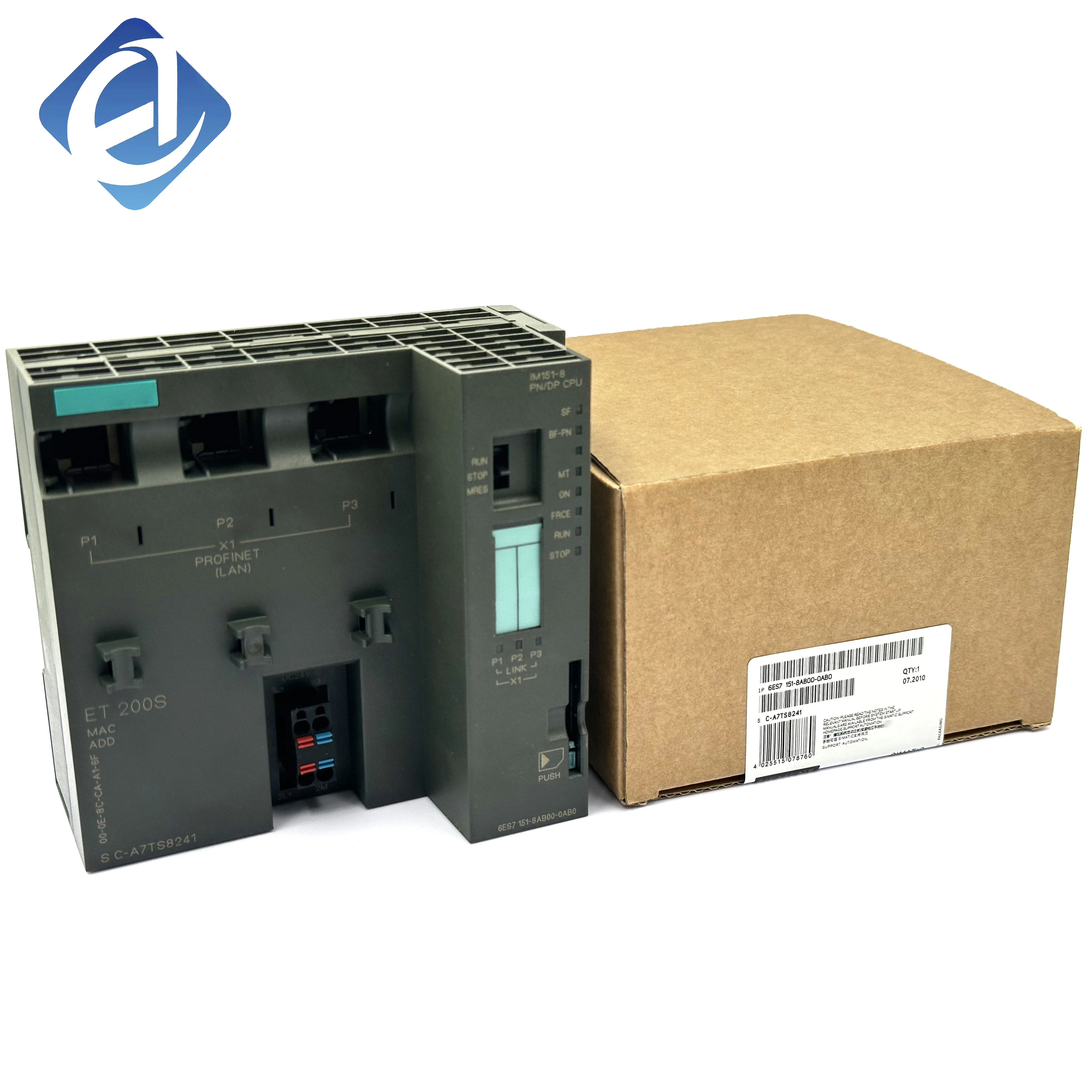 Brand New Original 6ES7 151-8AB00-0AB0 6ES7151-8AB00-0AB0 ET200S PN/DP CPU interface module, integrates PROFINET and PROFIBUS DP communication, supports independent field control, l