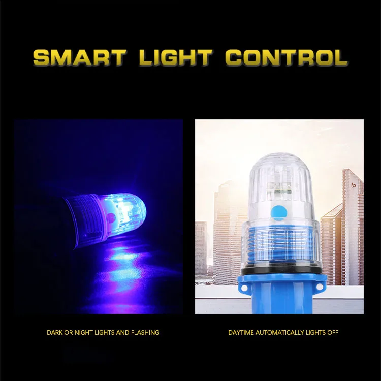 Long Time Underwater Twinkle Torpedo Fishing Net Light Boat Ocean Fishing Accessories LED Strobe Attracting Fishing Light