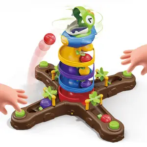 EPT Catapult Balls Rotating Ball Desktop Dinosaur Ball Drop Toys Battle Game Toy Set Family Electronic Board Games