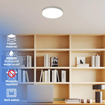 Modern Adjustable  Plafonier  Bedroom Light  Indoor Ultra Thin Slim Round Led Ceiling Light Lamp Modern Design for Bedroom