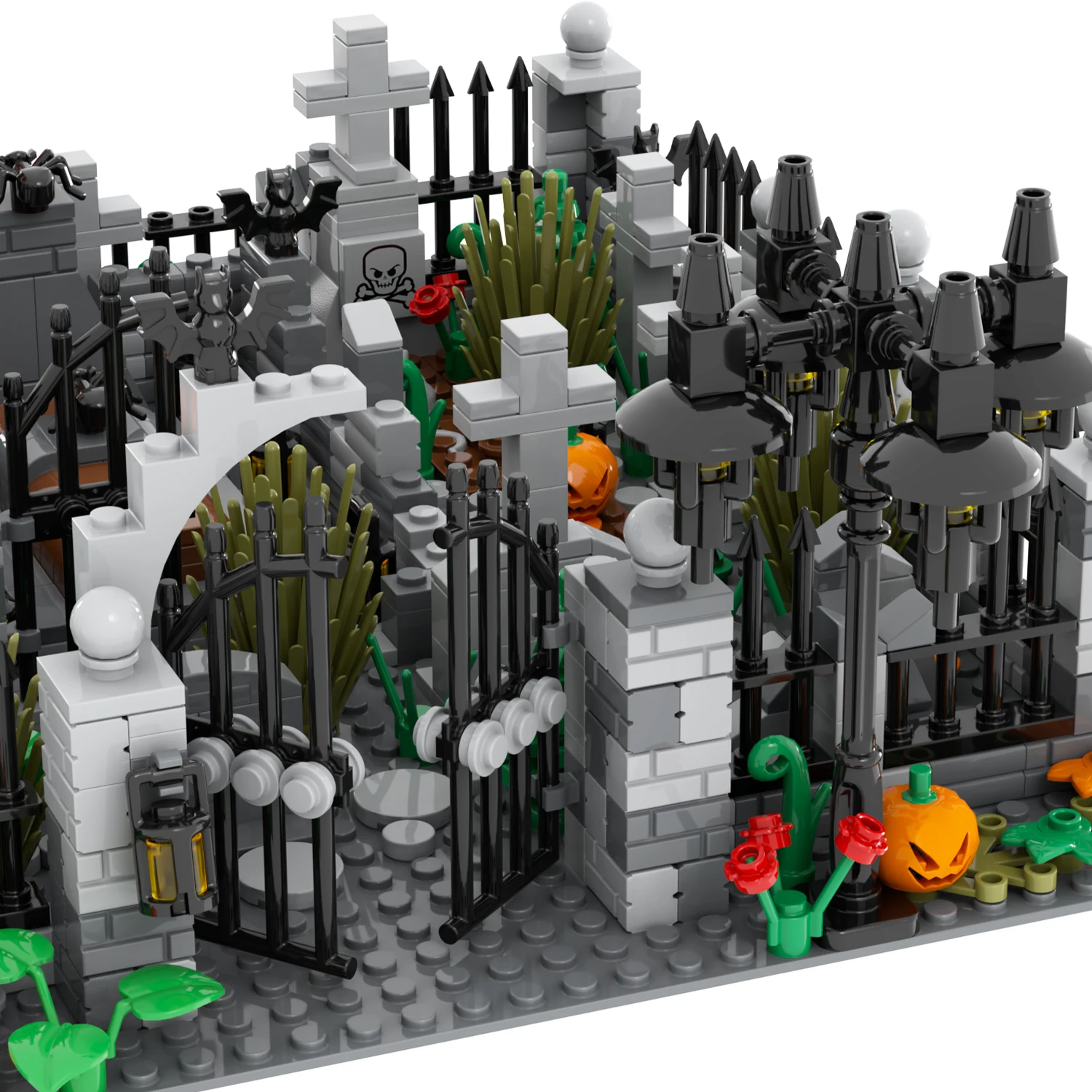 MOC1070 Festival Horror Series Halloween Cemetery Scenes