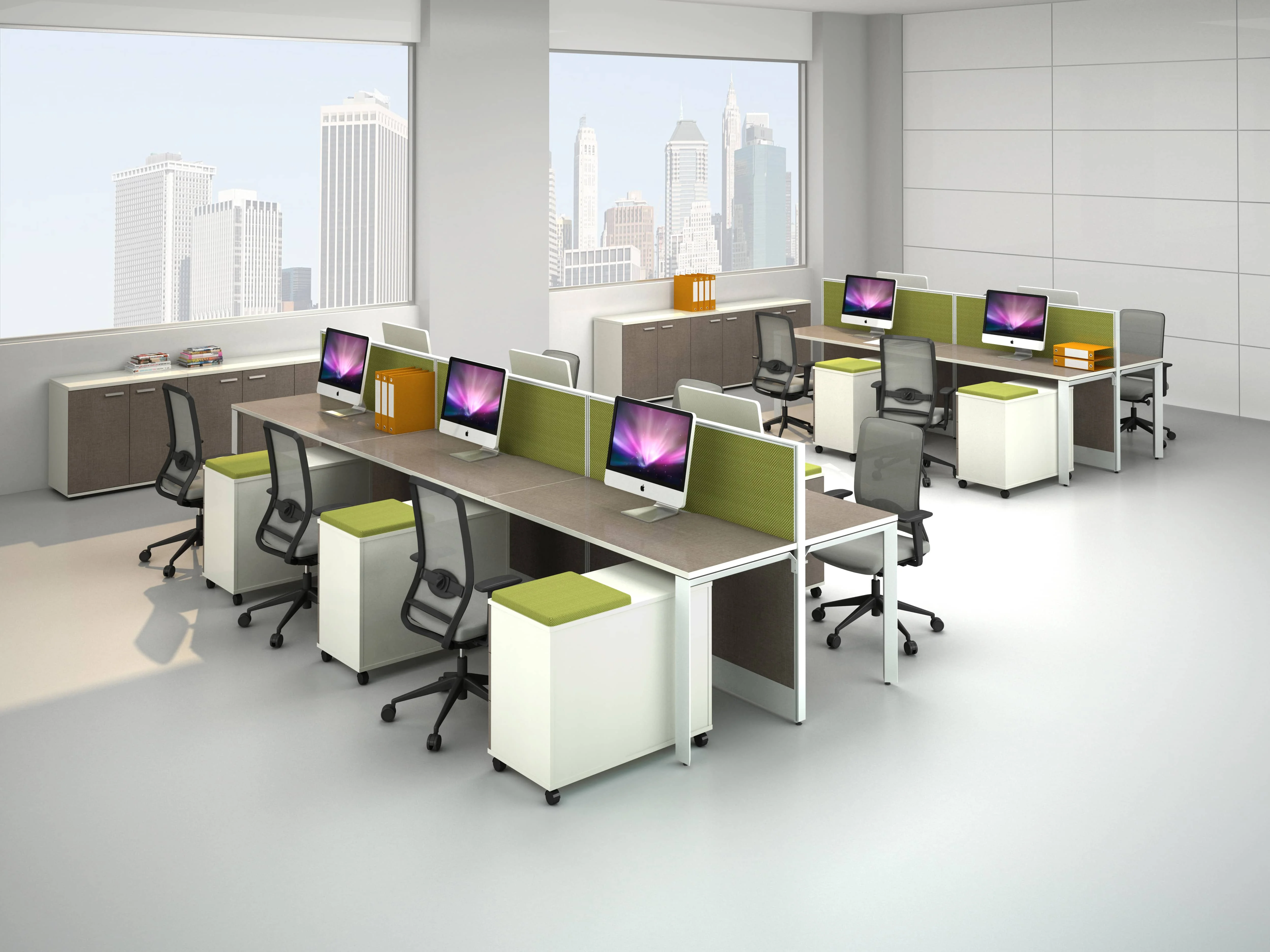 Office Workstation With Closet Custom Partition Table Cubicle Desk Work