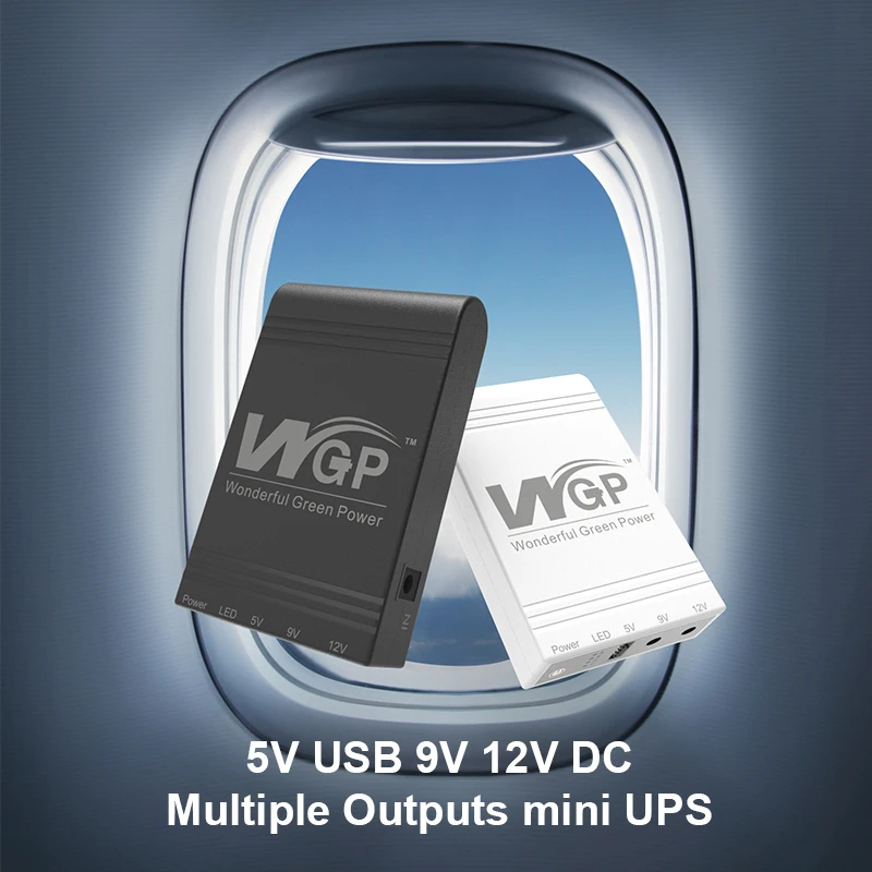 WGP Mini UPS INPUT 12V OUTPUT 5V/9V/12V Available Capacity Over 30Wh  Uninterruptible Power Supply for Webcam,Router,Modem