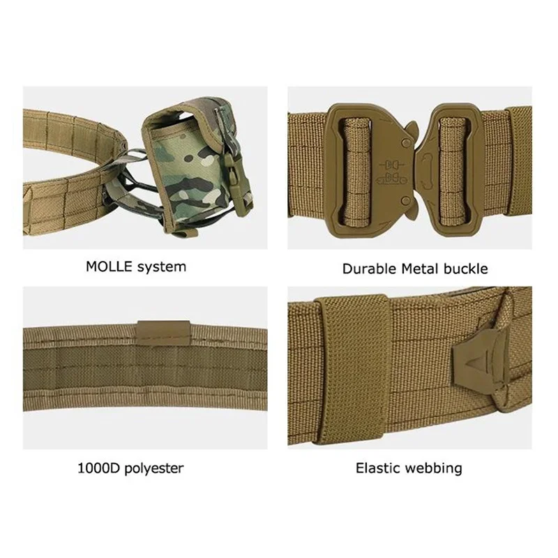 Wholesale Outdoor Gear User Tactical Belt High Density Material Outdoor Hunting Tactical Storage Bag Duty Security Traffic Belt
