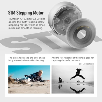 TTArtisan 27mm F2.8 AF Auto Focus Lens STM APS-C Lens for Fujifilm XF Mount XA7 XT30 XPRO XE4 XS10 Only 93g Camera Lens detail image