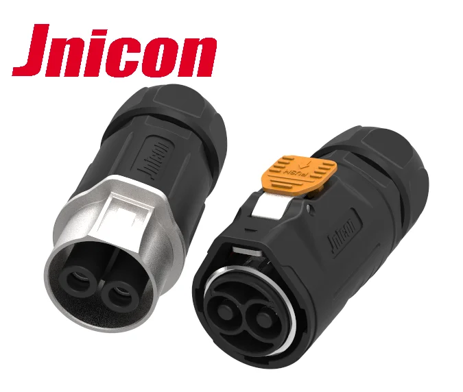 Jnicon Mj24 Outdoor Waterproof Ip67 Cable Circular Connector 2 Pin Industrial Power Connector 