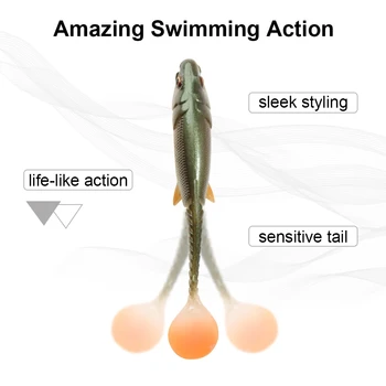 YOUME Soft Fishing Lure Bait Plastic Fishing Wobbler Swimbait for Pike Bass Paddle Tails Silicone Lures Artificial Bait Fishing – Soft Lure – view 4