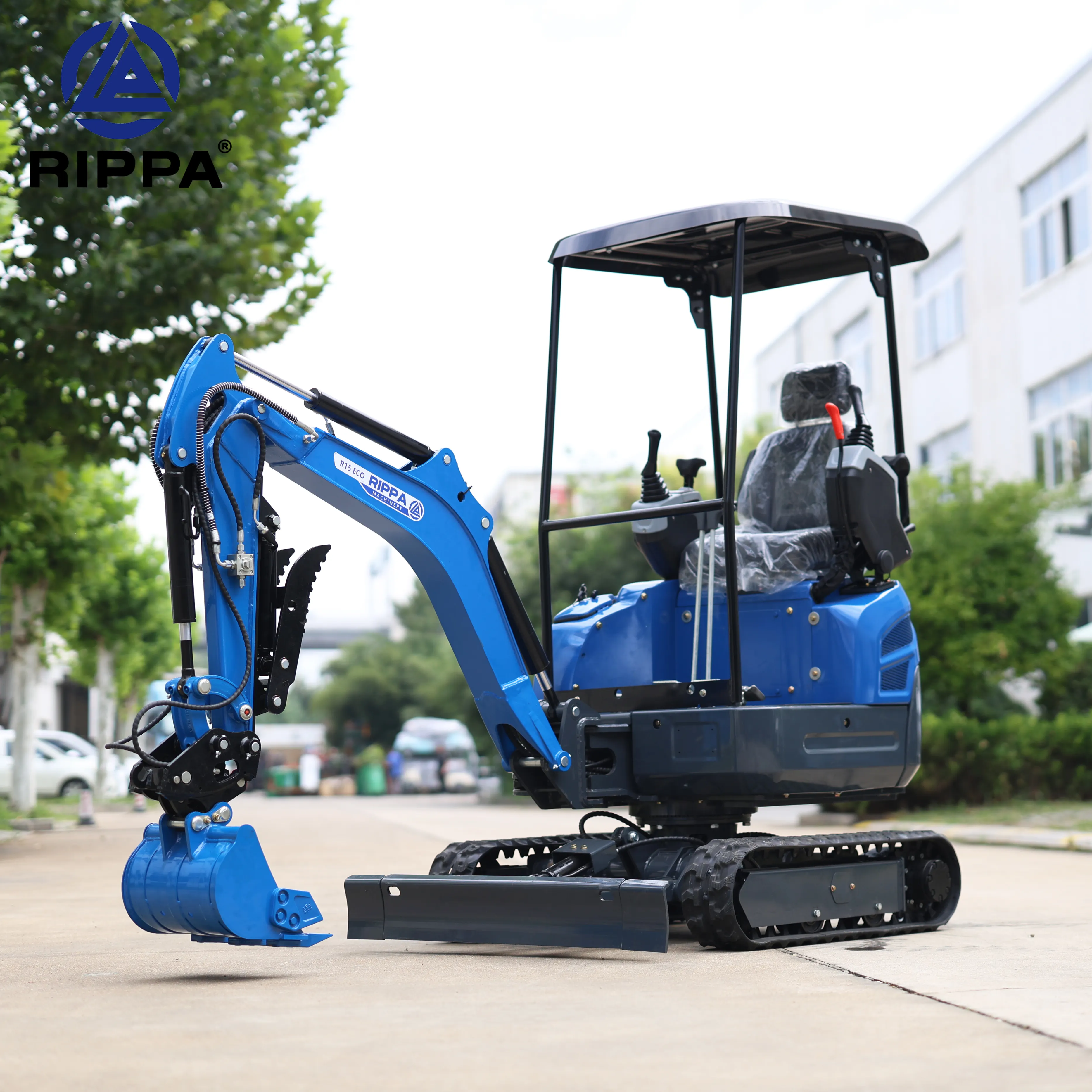 Rippa Machine Factory EU Standard 1.5Ton Excavator Earth Moving Machinery Kubota Engine Digger Excavator Small Mini Excavator