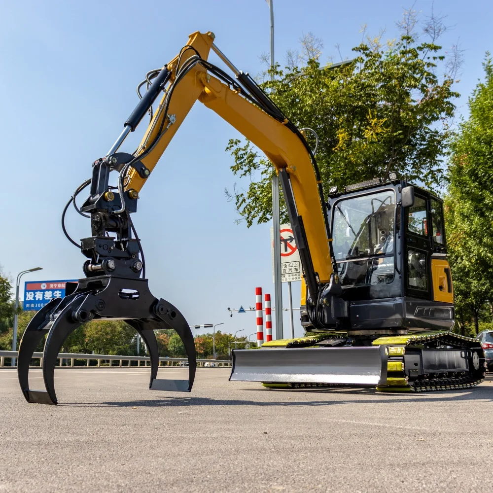 Bästsäljande 6,5 Ton Mini Crawlar Grävmaskin Bygggrävare Högsta HT65 Grävare Kubota Motor