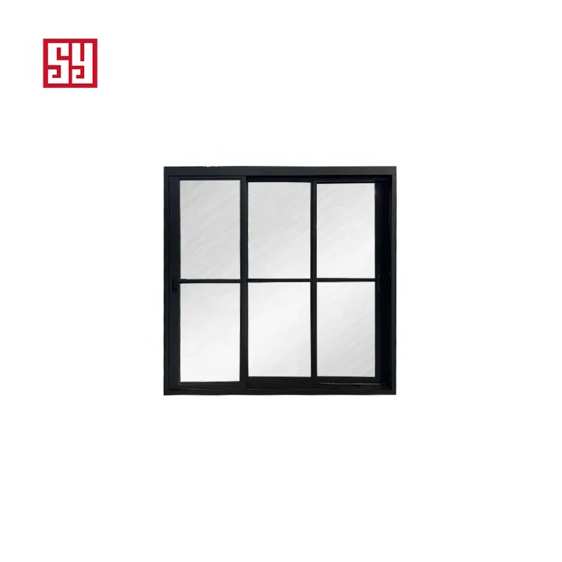 French Style Standard Steel Frame Window Popular Casement House Sliding Glass Hanging Curtain for Bathrooms Iron Windproof