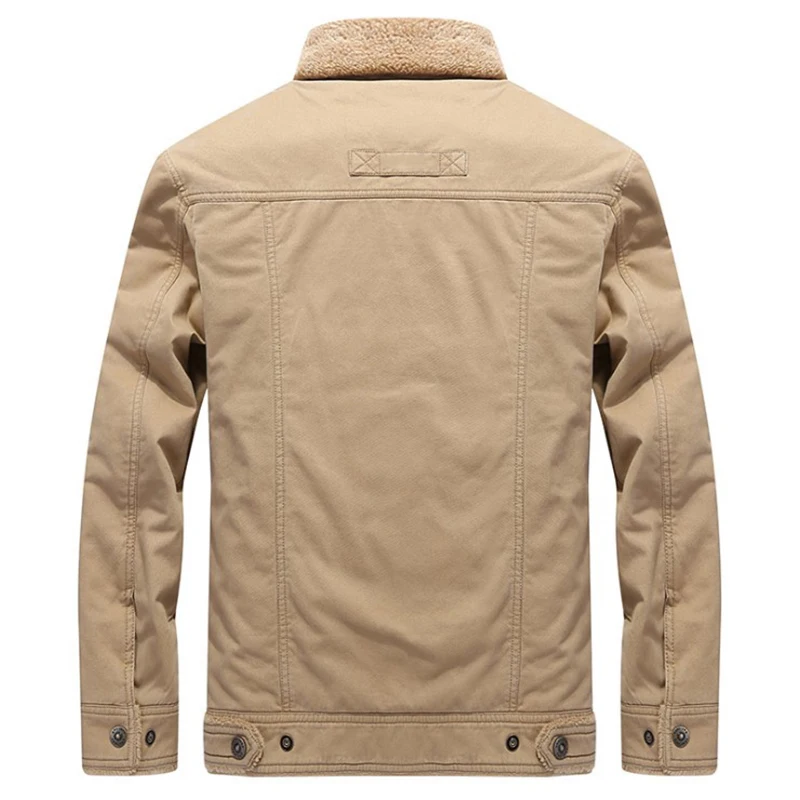 2024 Man Clothing Fashion Upper Outer Garment Casual Winter Warm with Lamb Plush Jacket Men's Big Size Cotton Coat_voghion.com