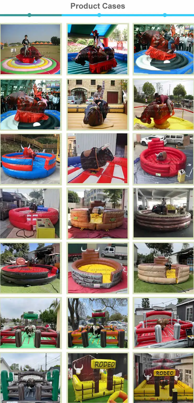 Riding Outdoor Structure Team Building Sport Adult Inflatable Mechanical Games Rodeo Ride Bull