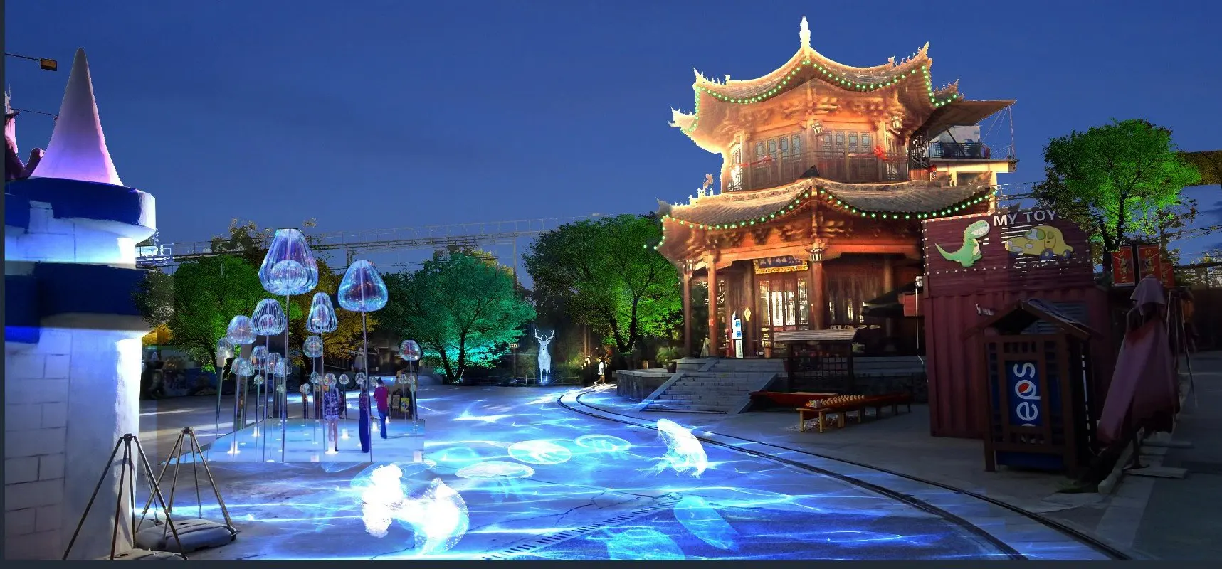 Public Building Transparent Hologram Projector Screen Interactive ...