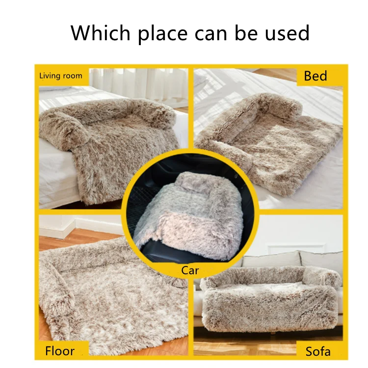 Wholesale Luxury Cushion Modern Removable Waterproof Fluffy Dog Bed Couch Soft Sofa For