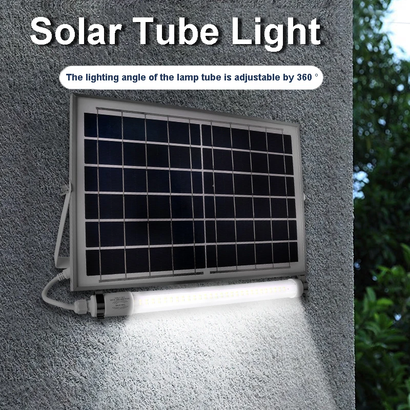Outdoor Solar Powered Emergency Light Chargeable Waterproof Solar LED Tube Light