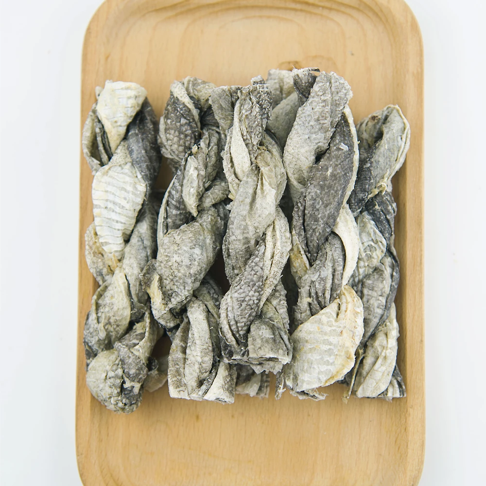 Chinese Dried Fish Snacks Oem Dried Fish Skin Twist With Rice Wholesale