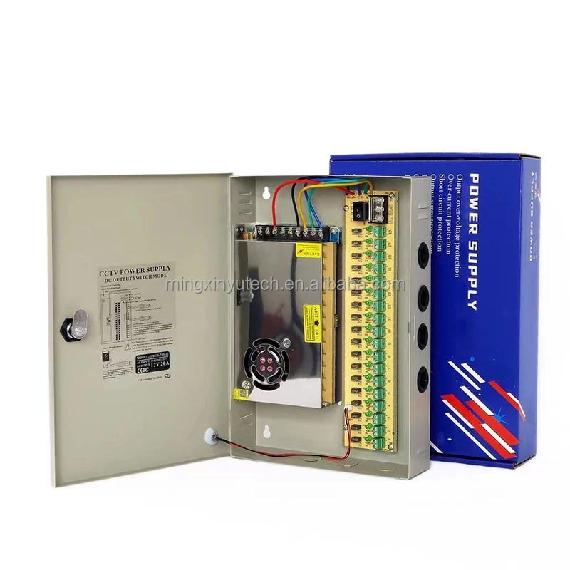 DC 12V 5A 4ch Output 60W Multiple CCTV Power Supply  CCTV Camera System Metal Box Switching Power Supply 12v 5a 10a 15a 20a 30a