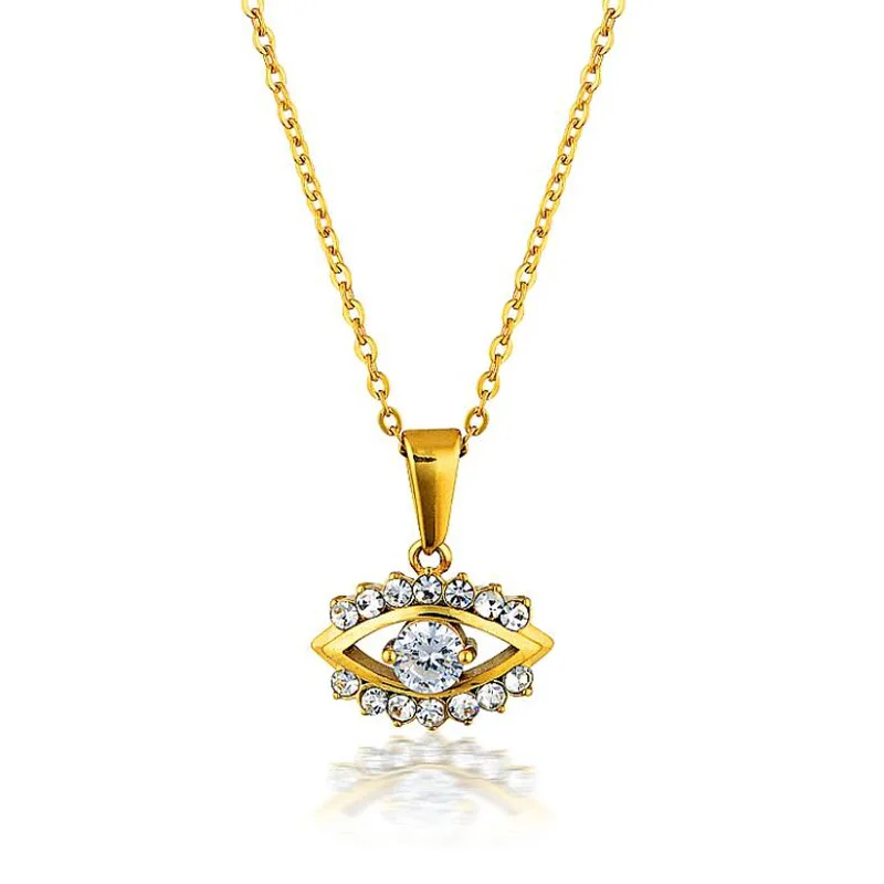 Olivia Dainty Eye Pave Necklace Good 