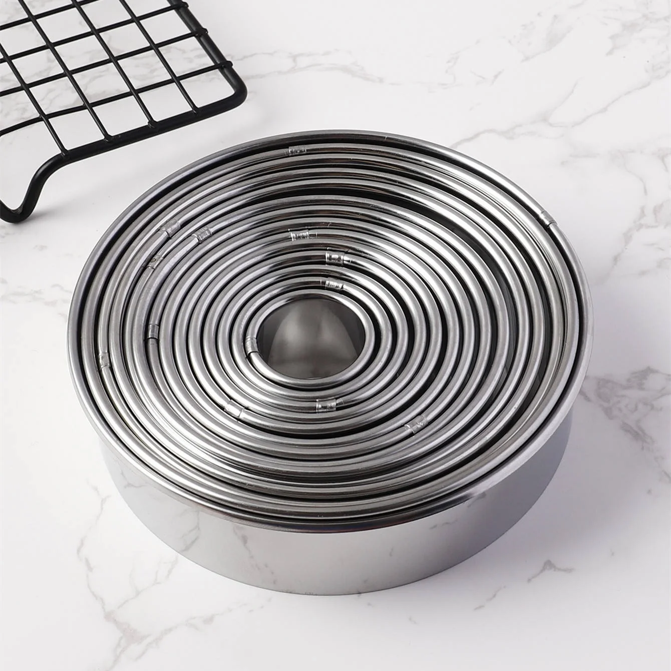 New Food Grade Cookie Biscuit Dough Cutter Mold for Fordoughnut Pastry Doughnut Round Circle Cutting Moulds