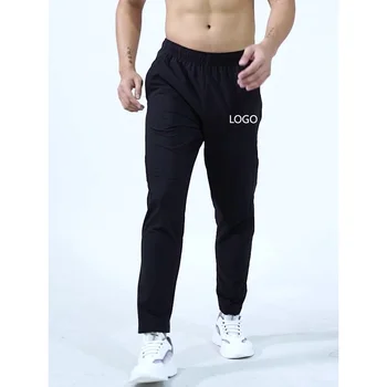 Spring summer Sports Jogger Pants gym running Quick Dry breathable custom logo nylon spandex jogger