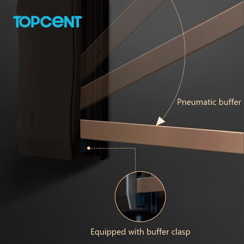 TOPCENT Factory Custom Soft Closing Wardrobe Lifting Clothes Rail Pull Down Wardrobe Lift