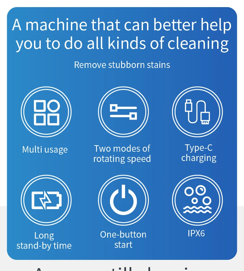 Electric Cleaning Brush Bathroom Scrub Kitchen Cleaning Tool Usb