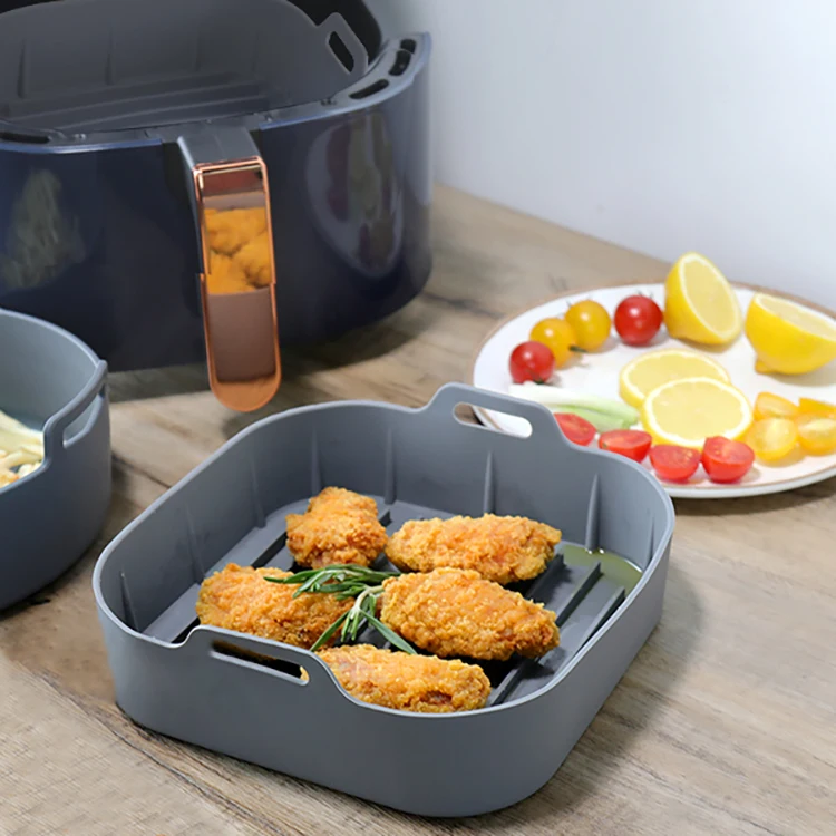 New Style Food Grade Reusable Kitchen Square Silicone Airfryer Baking