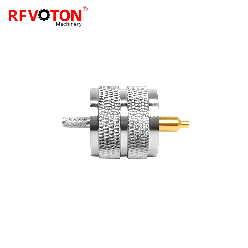 Factory Price UHF PL259 Male Plug Macho Crimp Straight Connector Rg316 Rg174  Brass with Gold or Sliver Plated Beryllium Copper
