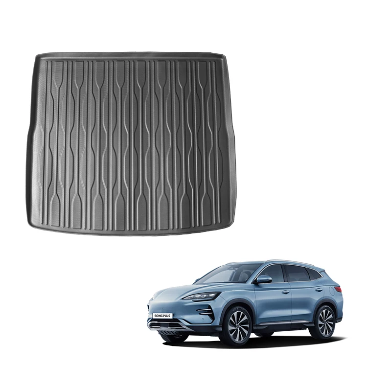 Seal U Car Interior Mat Rear Trunk Mat TPE Trunk Cargo Liner Cargo Pad For BYD Song Plus Champion 2024 Parts