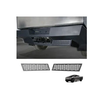 Rear Bumper Honeycomb Mesh Trim Covers (Carbon Fiber Pattern ABS) for Cybertruck (2 PCS)