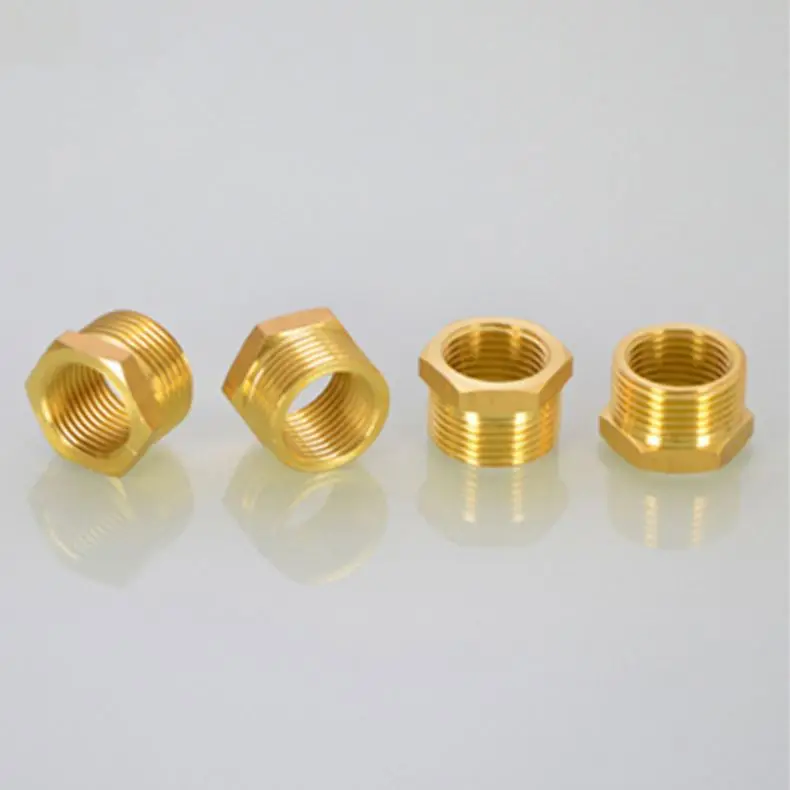 Brass Hex Bushing Reducer Pipe Fitting 1/8 1/4 3/8 1/2 3/4 F to M