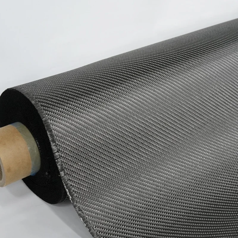 Fabric Manufacturing Company 3k Plain Twill Mixed Blended Weave Fibre Yarn High Quantity Carbon Fiber Fabric Roll 100m/roll