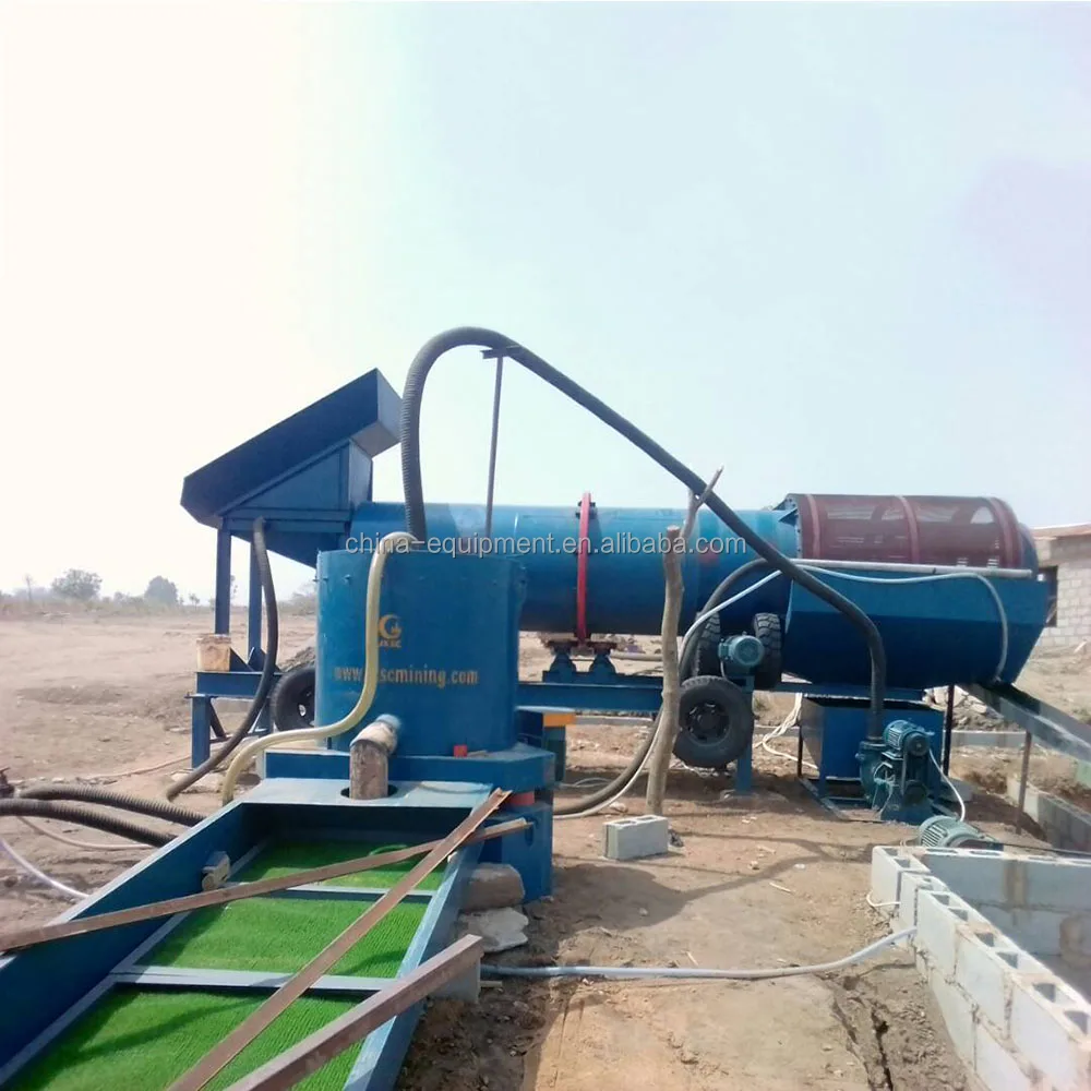 10TPH Mobile Type Sand Gold Washing Separating Recovery Machine for Sale