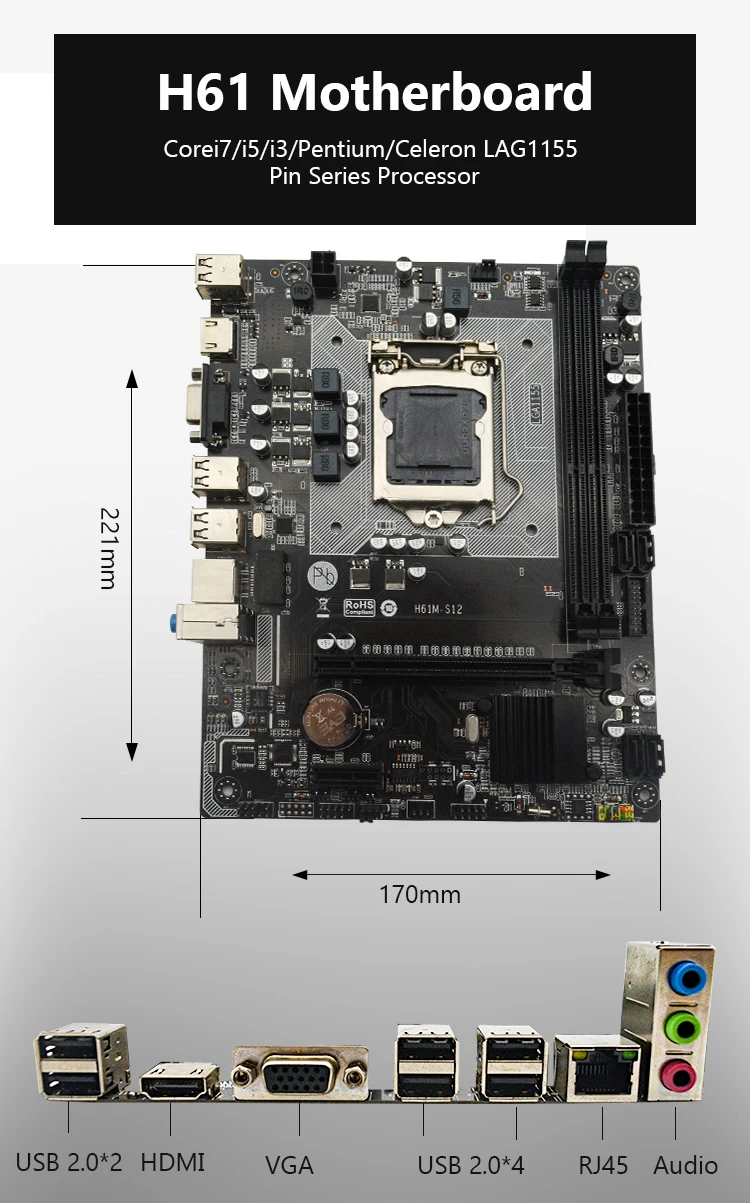 Cheap Wholesale Mainboard Lga 1155 Core I3 I5 I7 Pentium16gb Mini-atx ...