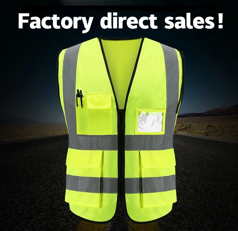 Safety Reflective Jacket  Fr Reflective Tape High Quality Custom t Shirt Safety Shirts Reflective Reflective Vest Fabric