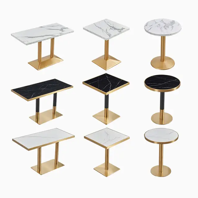 Modern Luxury Restaurant Dining Tables Chairs Furniture Set Hotel Apartment Restaurant Furniture Chairs Tables Metal Wood
