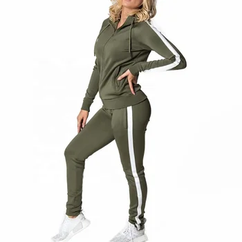 High Quality Custom Women Jogging Sports Sets Workout Plain Tracksuits ...