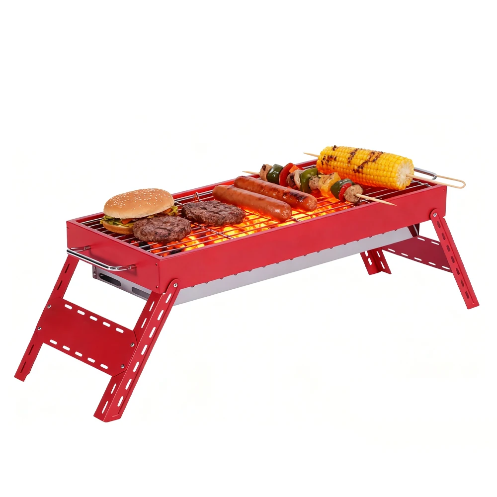 Hot Selling Foldable Portable Stainless Steel Charcoal Grill for Outdoor Charcoal Barbecue Grill for Picnics and Hiking