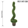 Arbusto a spirale morbido e naturale con onde verdi (120 cm / 3,93 piedi)