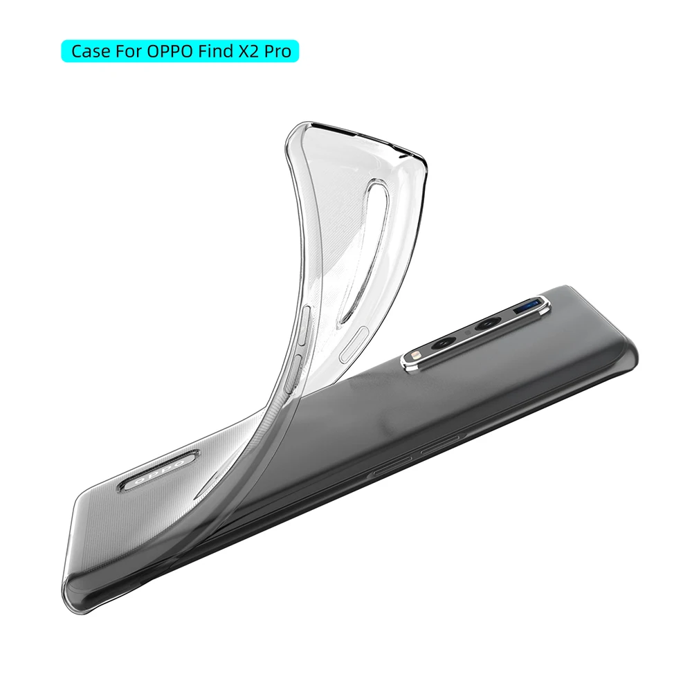 Slim Clear Soft TPU Case for Oppo Find X2 Pro - Durable & Flexible