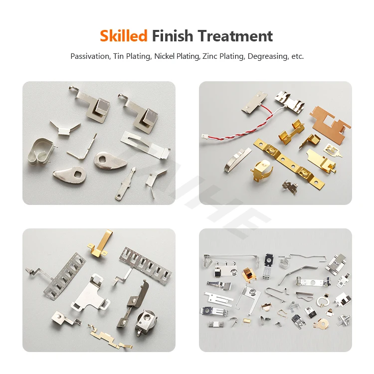 Customizing Precision Stamping Clip Parts Brass Copper Stainless Steel Battery Flat Leaf Contact Springs to SMT SMD PCB