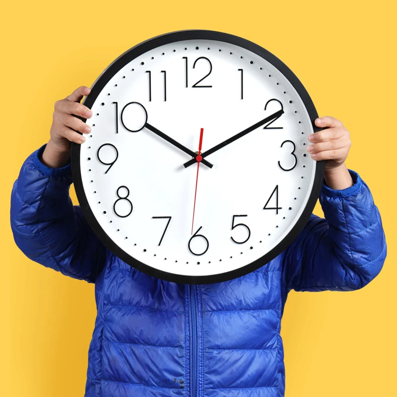 Custom 12 Inch Quiet Quartz Simple Wall Clocks Simple Silent Promotional Plastic Decorative 3d Wall Clock