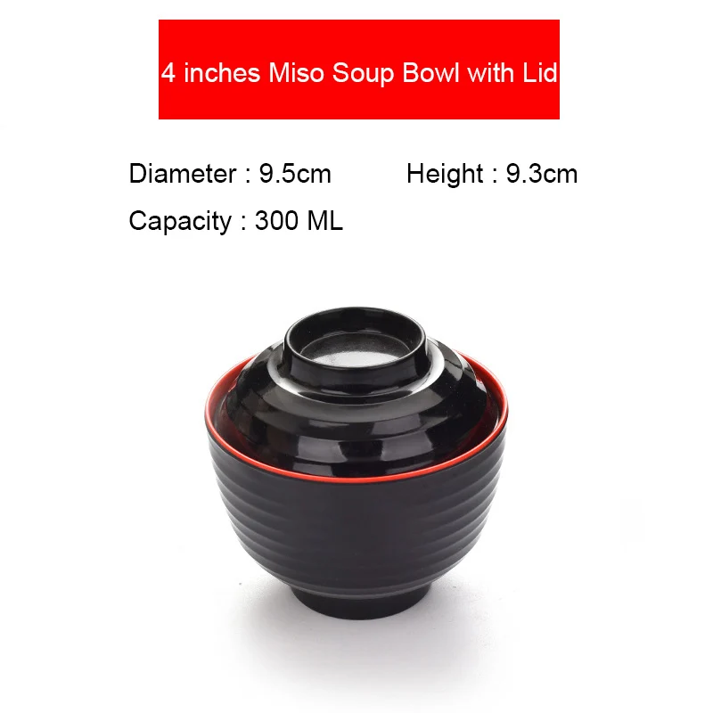 Japanese Style Soup Salad Noodle Rice Bowl Traditional Plastic