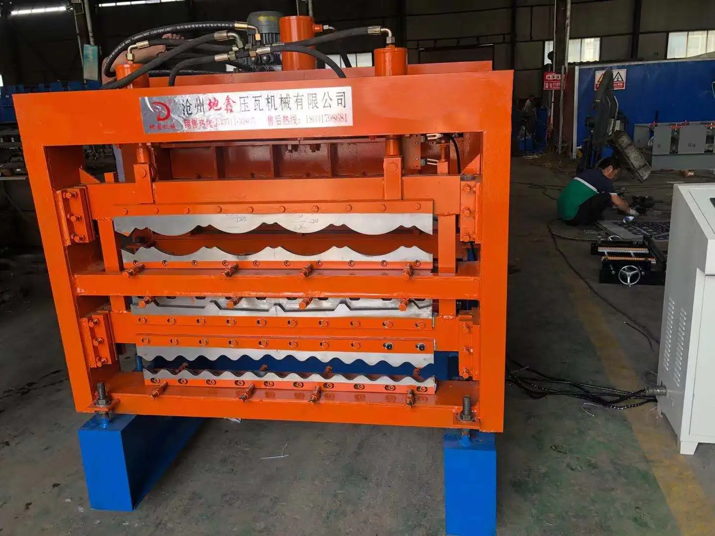 High Quality Full Automatic Roll Forming Corrugated Glazed Tile Three Layer Roofing Sheet Making Machine