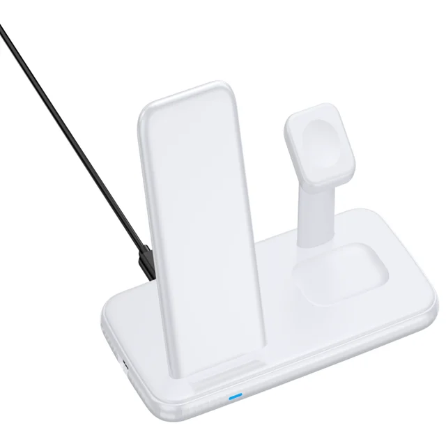 Amazon портативный универсальный 2021 Новый qi 10 Вт Быстрая зарядка док-станция для зарядки 15 станция 3 в 1 Беспроводное зарядное устройство iphone