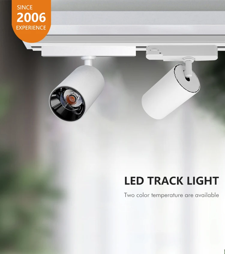 CE RoHS Certificated Black White Showroom Retail Store Art Gallery Stage 20W LED Track Light