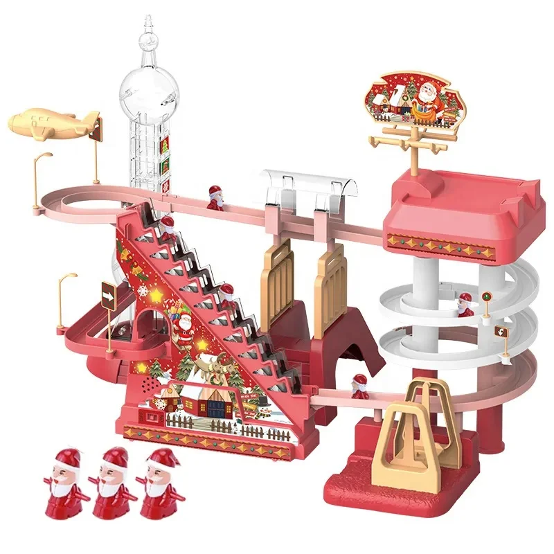 Gioco Scivolo Anatre Natalizie Con Luci LED E Musica – Giocattolo Interattivo A Scale Per Bambini 3+, Regalo Divertente Per Feste E Natale